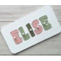 Personalised Name Puzzle - Dusty pink, sage, olive